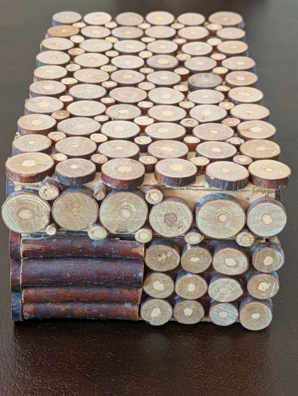 Vintage Log Slice Storage Box